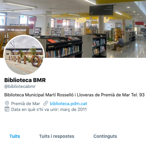 Twitter Biblioteca Muncipal de Premi de Mar Mart Rossell