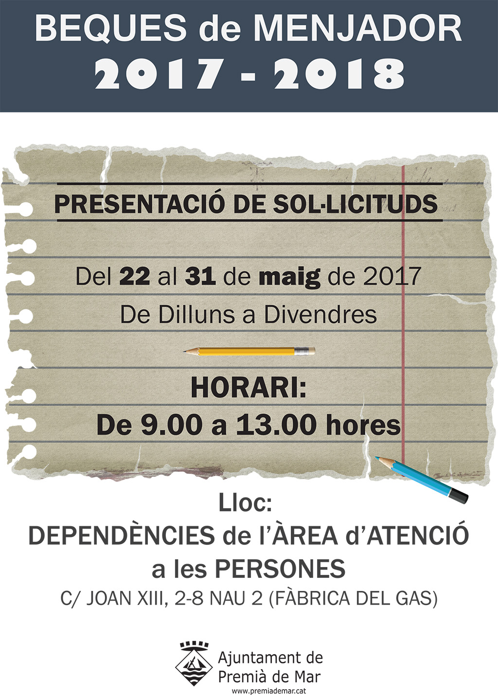 Beques menjador escolar del CCM curs 2017-2018 Beques menjador escolar del CCM curs 2017-2018