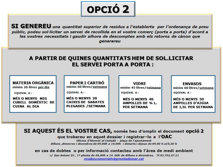 Explicació opció 2 Explicació opció 2
