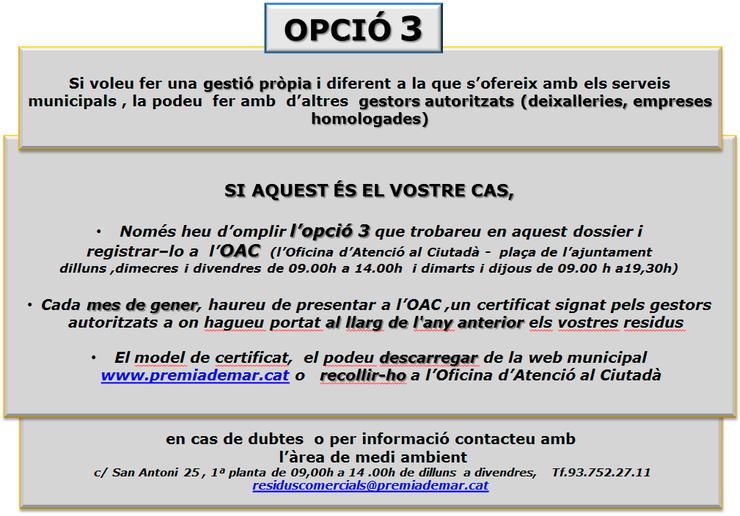 Explicació opció 3 Explicació opció 3