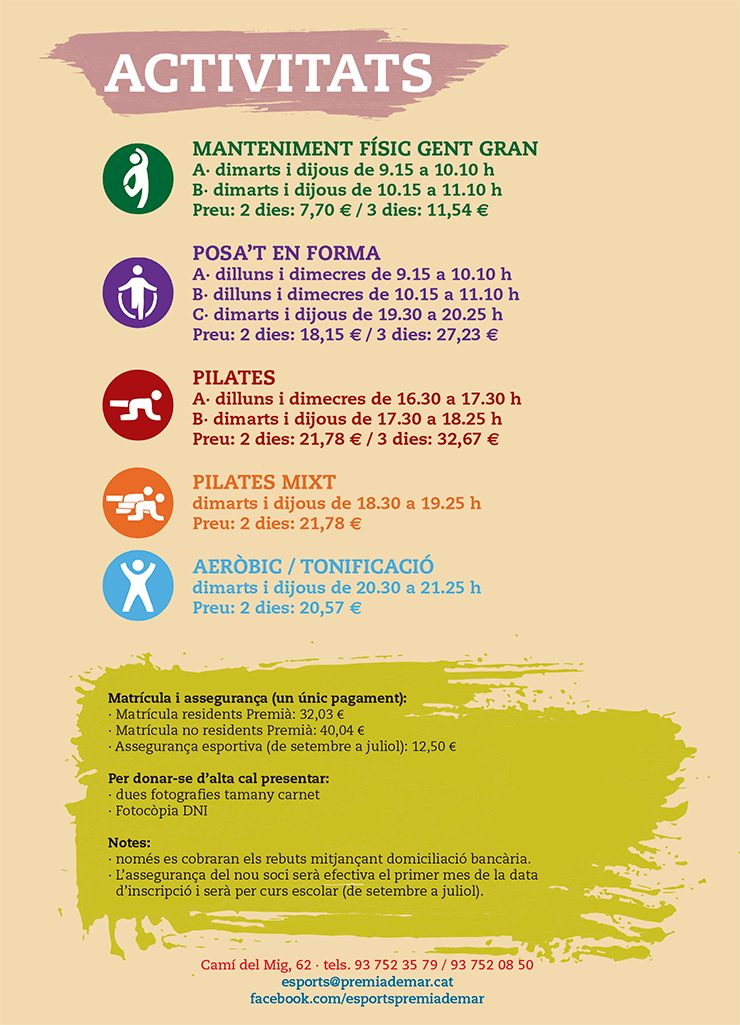 Activitats gimnàs 2 Activitats gimnàs 2
