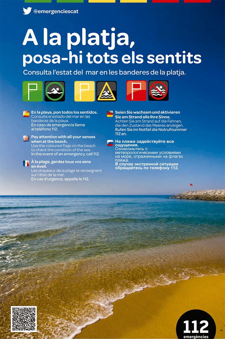 Consells de protecció civil per a la seguretat a les platges