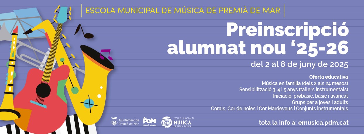 Preinscripció Escola Música 2025-2026 Preinscripció Escola Música 2025-2026