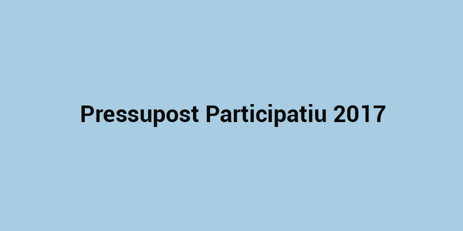 Pressupost participatiu 2017