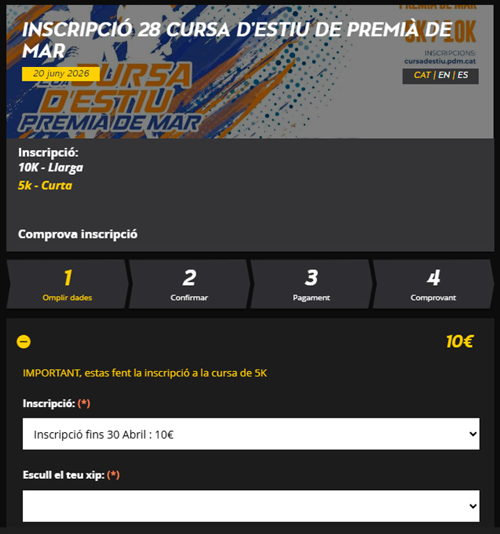 Inscripcions Cursa d'Estiu 2026 5K Inscripcions Cursa d'Estiu 2026 5K